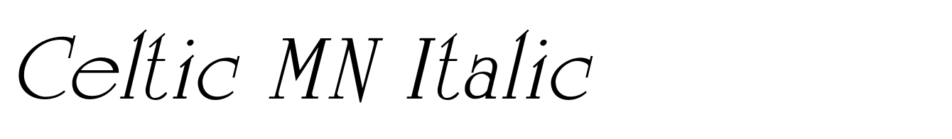 Celtic MN Italic